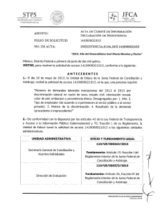 declaración de inexistencia - Secretaría del Trabajo y Previsión Social