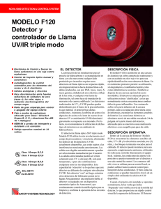 MODELO F120 Detector y controlador de Llama UV/IR triple modo