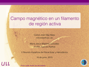 Campo magnético en un filamento de región activa (C. J. Díaz Baso)