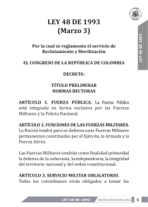 LEY 48 DE 1993 - Comando de Reclutamiento