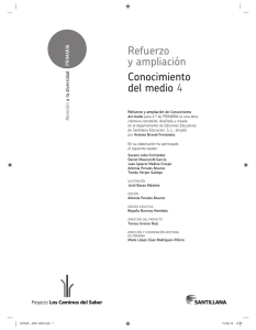 Conocimiento del Medio 4: Refuerzo y Ampliaci&oacute;n