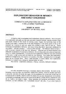 exploratory behavior in infancy and early childhood