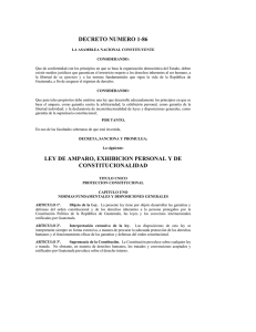 Ley de Amparo, Exhibición Personal y de Constitucionalidad