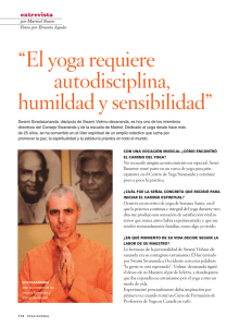 3l yoga re_uiere autodisciplina, humildad y sensibilidadµ