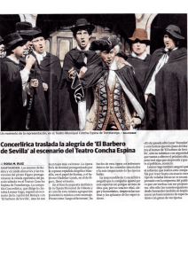 El Barbero de Sevilla` al escenario del Teatro Concha Espina