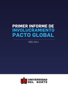 Informe Involucramiento Pacto Global 2014