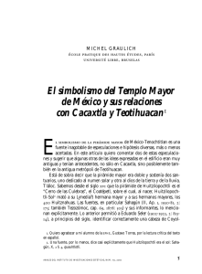 El simbolismo del Templo Mayor de México y sus relaciones con