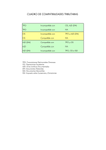 Cuadro de compatibilidades tributarias