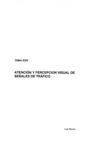 TEMA 24. Atención y percepción visual de señales de tráfico.