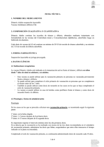 Ditanrix Adulto - Agencia Española de Medicamentos y Productos