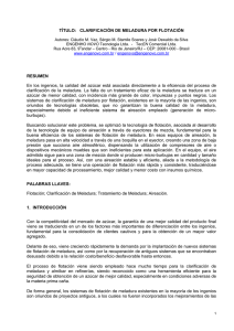 Clarificaci&oacute;n de meladura por flotaci&oacute;n