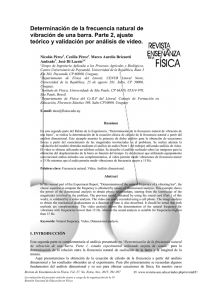 Determinación de la frecuencia natural de vibración de una barra