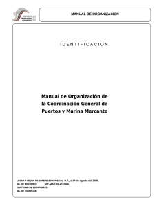 Manual de Organización de la Coordinación General de Puertos y