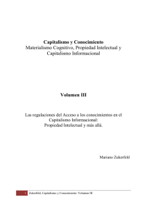 Volumen III - Capitalismo y Conocimiento