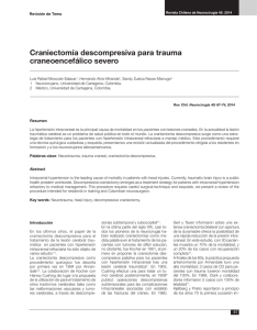 Craniectomía descompresiva para trauma craneoencefálico severo