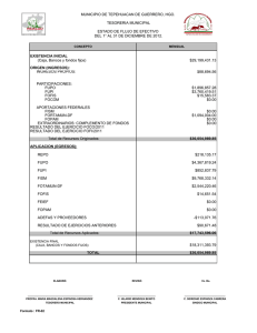 EXISTENCIA INICIAL (Caja, Bancos y fondos fijos) $29,199,431.13