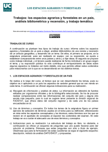 Trabajos: los espacios agrarios y forestales en un país, análisis