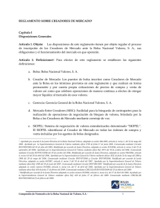 Reglamento sobre Creadores de Mercado