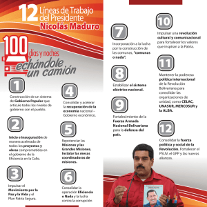 12 Líneas de trabajo del Presidente Nicolás Maduro