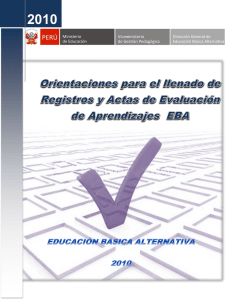 Registro y Actas de Evaluación EBA