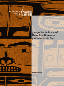 ¿Negociar la Justicia? Derechos Humanos y Acuerdos