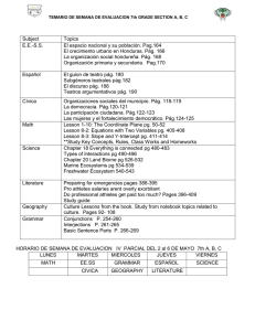 Subject Topics EE-SS El espacio nacional y su población. Pag.164