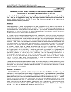 Reglamento Acordado sobre la Política de Uso y Responsabilidad