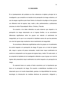 56 IV. DISCUSIÓN En el planteamiento del problema se hizo