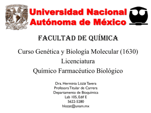 Diapositiva 1 - Genética y Biología Molecular