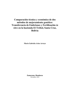 Comparación técnica y económica de dos métodos de