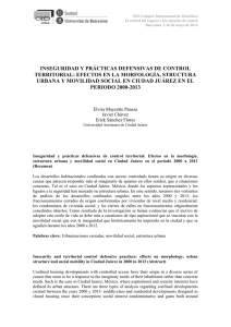 inseguridad y prácticas defensivas de control territorial