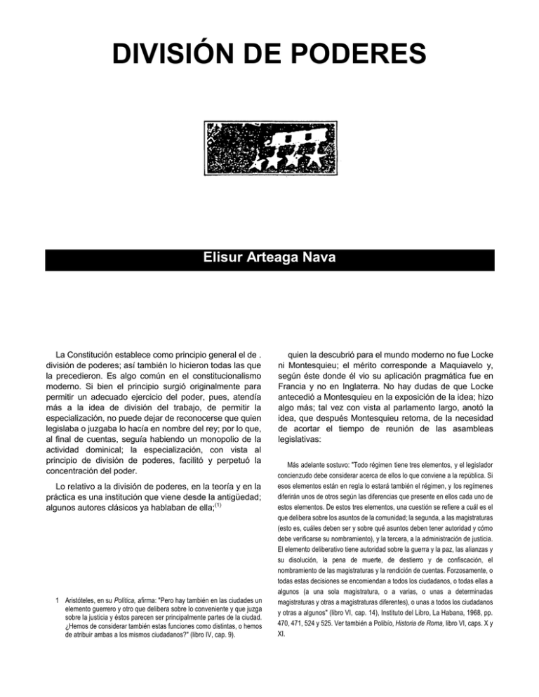 DIVISIÓN DE PODERES