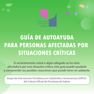 guía de autoayuda para personas afectadas por situaciones críticas