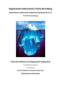 Organización Institucional y Teoría del Iceberg
