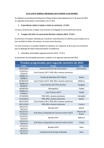 Pruebas programadas para segundo semestre de 2015