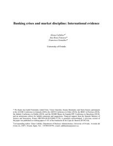 Banking crises and market discipline