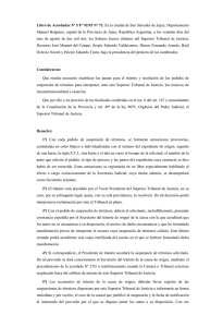 Acordada Nº 72/2002 Recursos de Casación e Inconstitucionalidad