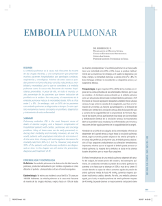 embolia pulmonar - Clínica Las Condes