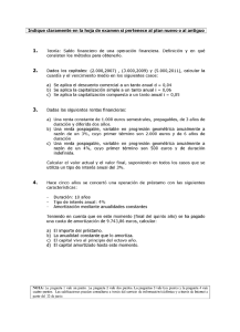 \ Indique claramente en la hoja de examen si pertenece al plan