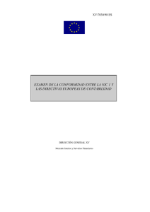 examen de la conformidad entre la nic 1 y las directivas europeas