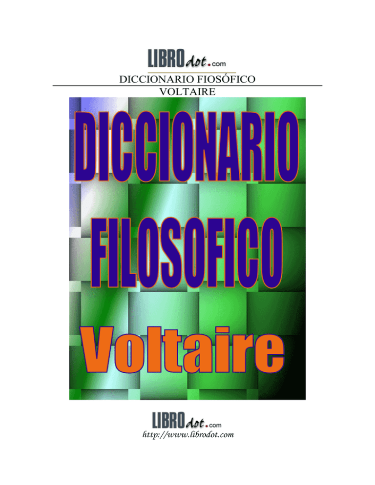 Diccionario Filosófico (Voltaire)