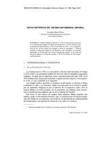 NOTAS HISTÓRICAS DEL SISTEMA MATRIMONIAL ESPAÑOL`