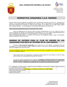 normativa jugador@ car madrid - Real Federación Española de