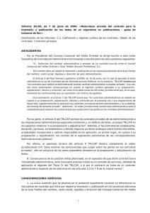 Informe 20/04, de 7 de junio de 2004. «Naturaleza privada del