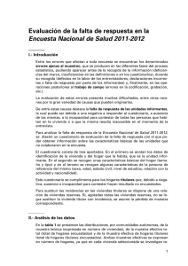 Analisis falta de respuesta - Instituto Nacional de Estadistica.