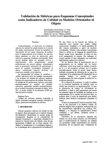 Validaci6n de Mktricas para Esquemas - CEUR