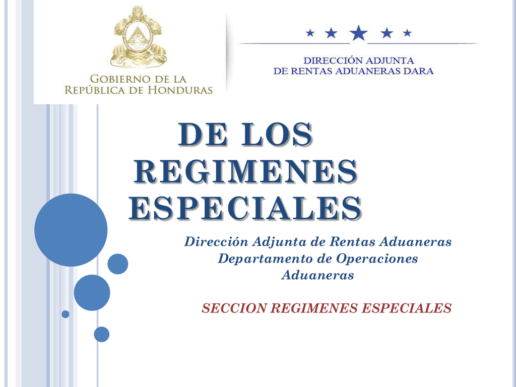 Presentacion Oficial De Regimenes Especiales Para