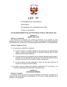 Proyecto de Ley de Endeudamiento del Sector Público para el