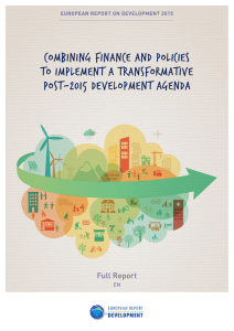 Combining finance and policies to implement a transformative post