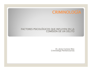 FACTORES PSICOLOGICOS EN LA CONDUCTA CRIMINAL Dr